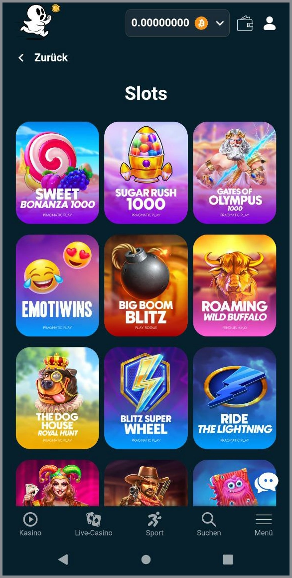 Übersicht aller Slotanbieter bei Ghostino